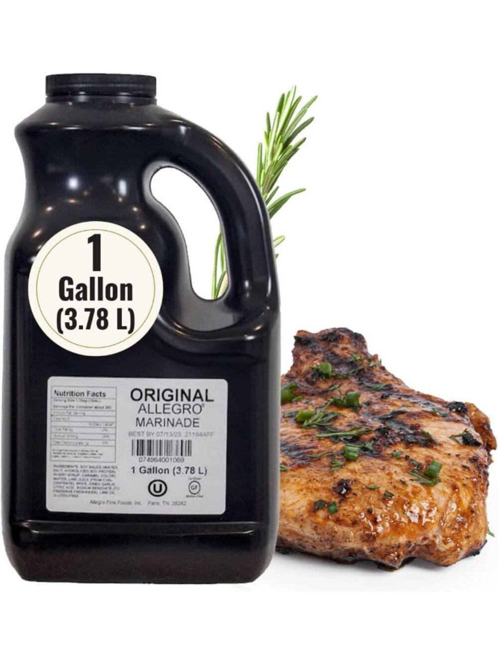 Versatile Marinade for Meat & Veggies | Gluten-Free & Kosher | 128 Oz